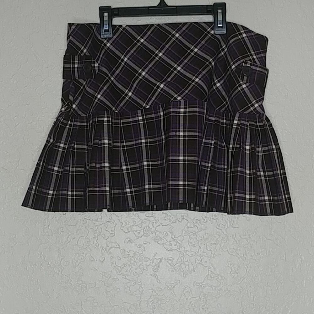 Y2K 90s Plaid No Boundaries Pleated Mini Skirt Clueless Academia Twee Size 13